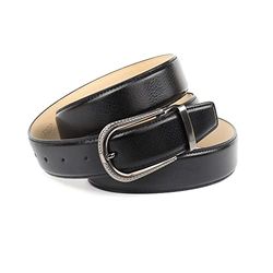 Anthoni Crown Leren damesriem, zwart, 90