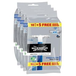 Wilkinson Sword extra 2 rasoio usa e getta di precisione da 2 fogli, confezione da 60 unità (lotto di 4x15 unità)