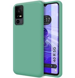 Tumundosmartphone Cover Silicone Liquido Ultra Morbida per Tcl 40 R 5G Colore Verde