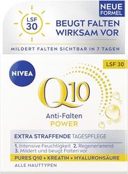 NIVEA Anti-rughe, Power Q10, cura del giorno extra rassodante, SPF 30, cura della pelle del viso, ammorbidisce e previene le rughe, rassodante giorno con Q10, creatina e acido ialuronico (50 ml)