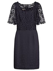 ApartFashion Dames 2-in-1 kanten jurk, marineblauw, normaal, navy, 42