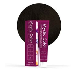 Mystic Color - Colore Nero 1 - Tinta per Capelli - Colorazione Professionale in Crema a Lunga Durata - Con Cheratina Idrolizzata, Olio di Argan e Calendula - 100 ml