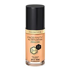 Max Factor Facefinity 3-in-1 All Day Flawless Liquid Foundation, SPF 20 - 76 Warm Golden, 30 ml