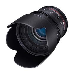 Samyang F1311101101 - Alvo de vídeo VDSLR para Canon EF (distância focal fixa de 50 mm, abertura T1,5-22 AS UMC, diâmetro do filtro: 77 mm), preto