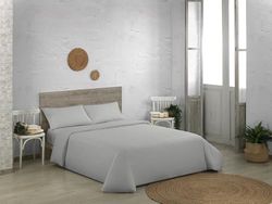 Funda nórdica de algodón orgánico color perla. Cama de 150/160 cm.