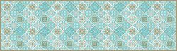 Doge Milano Chemin de cuisine, 100% Made in Italy, Tapis antitache avec impression numérique, Tapis antidérapant et lavable, modèle Maiolica - Lecce, cm 180x52