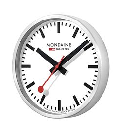 Mondaine A990.CLOCK.16SBB Reloj de pared Analogue, Plata