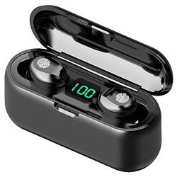 Jmamba Bluetooth Wireless Earbuds Sport met oplaadbox waterdichte 9D stereo draadloze hoofdtelefoon, zwart