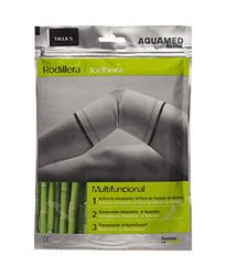 AQUAMED Joelheira ativa - Suporte elástico, fibra de carvão de bambu, alívio dor nas articulações, lavável, tamanho S