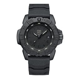 Luminox Analog schweizisk kvartsurverk klocka för män med gummiarmband XS.3251.BO.CB, svart, Modern