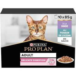 Purina Comida para Gato Pro Plan Delicate Pavo Pescado 10 x 85 g