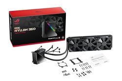 ASUS ROG RYUJIN 360, Kit de watercooling CPU All-in-One ROG, avec Interface OLED et avec LEDs Adressables RGB, revêtement Pompe NCVM et Ventilateur du radiateur Noctua NF-F12 3*120 mm