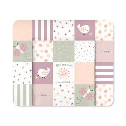 Julius Zöllner Softy - Cambiador de pañales (75 x 75 cm, impermeable y lavable, fabricado en Alemania), certificado Öko-Tex Standard 100, parche rosa