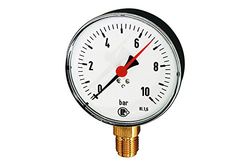 RIEGLER 101956-136 standaard manometer, kunststof behuizing, G 1/2 onder, 0-10,0 bar, Ø 80, 1 st.