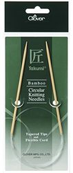 Clover Takumi Bamboo: Ferri da Maglia circolari: 100 cm x 2,25 mm, bambù, Legno