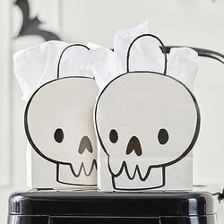 Ginger Ray Halloween witte schedel papier partij buit zakken voor truc of behandeling 6 Pack