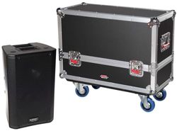 GATOR CASES G-Tour Series ATA Style Road Case para (2) gabinetes de Altavoces QSC K8 con Almacenamiento de Cables y Ruedas Resistentes de 4 Pulgadas (G-Tour SPKR-2K8)