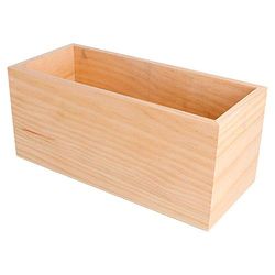 1 stuk – presentatiebox voor specerijen, 23 x 10 x 10 cm, natuurlijk hout