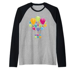 Palloncini volanti in mongolfiera da uomo e donna Maglia con Maniche Raglan