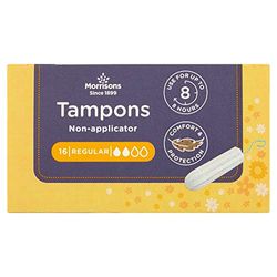 Morrisons Non Applicator Tampons Regular 16 Pack x 12