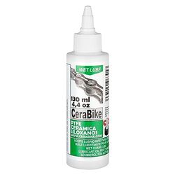 CeraBike Lubrificante Umido, Lubrificante Umido per Catena, Olio con Ptfe e Ceramica, 130 ml