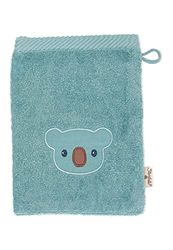 Sterntaler GOTS Kalla Lot de 2 Gants de Toilette, 20 x 20 cm, Bleu Chiné