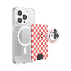 PopSockets Telefoonportemonnee met uitbreidbare grip, telefoonkaarthouder, compatibel met draadloos opladen, portemonnee compatibel met MagSafe - Mickey's Coffee Face