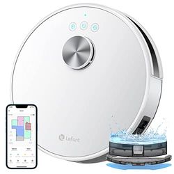 Lefant 4000Pa 2 in 1 Robot Vacuum Cleaner, LiDAR Navigation, Multi-Stage Mapping, Virtual Areas, Robot Vacuum Cleaner Connected by Alexa/APP/WiFi, Ideal for Pet Hair Carpets Hard Floors, M1