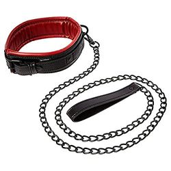 Sportsheets Sportsheets Saffron Vegan Black & Red Leash & Collar, Adjustable Size 600 g