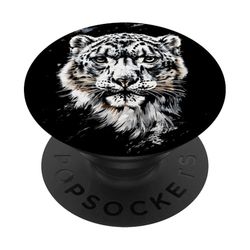 Leopardo de las Nieves Panthera Uncia Gran Felino PopSockets PopGrip Adhesivo