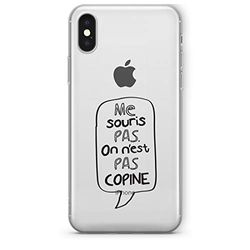 Zokko Beschermhoes voor iPhone XS Max Me Mouse Pas on pas Copine – zacht, transparant, zwarte inkt