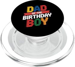 Decoración de fiesta familiar de ladrillos de construcción para papá y mamá PopSockets PopGrip para MagSafe