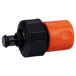BLACK+DECKER Tubo da Giardino con Attacco rapido – con fermaporta – 5/8'-3/4' – Diametro 16 – 19 mm – plastica – Nero/Arancione