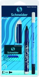 Schneider 74380 Blister met 1 Roller Easy + 1 inktblusser, 1 doos met 6 inktpatronen, blauw