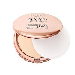 Bourjois Always Fabulous, 115 Golden Ivory, Fondotinta compatto in polvere, Formula leggera, Lunga tenuta fino a 24 ore, SPF 20, Acido Ialuronico, Finish opaco effetto seconda pelle, 7 g