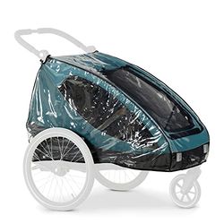 hauck Habillage Pluie Poussette et Remorque Vélo Enfant Dryk Duo et Dry Duo Plus - Fermeture Scratch, Facile à Installer, Fenêtre d'Aération, Rangement Compact - Transparent