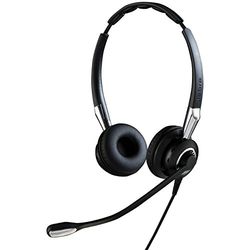 Jabra Biz 2400 II - Auriculares Ligeros estéreo de rápida desconexión con Cable y cancelación de Ruido - Voz en Alta definición y Suave Diadema - para teléfonos de Escritorio