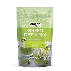 Dragon Superfoods Green Det'x Mix Spirulina, Chlorella, Barley Grass and Wheat Grass. 100% Organic, Gluten Free and vegan-200g