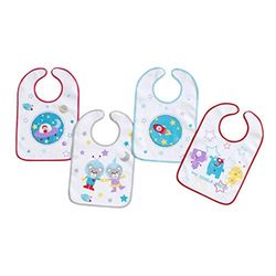 Interbaby 00134-12 stuks verpakking badstof slabbetjes klittenbandsluiting 25x40 unisex