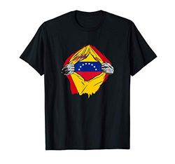 Super Bandera Venezuela y España Descendiente de Venezolano Camiseta
