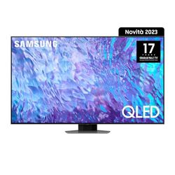 Samsung TV QE98Q80CATXZT QLED 4K, Smart TV 98" Processore Neural Quantum 4K, SuperSlim, Quantum HDR+, Dolby Atmos, Integrato con Bixby e Alexa, Compatibile con Google Assistant, Carbon Silver 2023