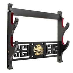 Ekkhysis Loong Sword - Supporto da parete a 1 livello, in velluto, imbottito, per spada Tanto Samurai, spada laser, spada laser, cosplay Blade Tanjirou Demon Slayer (Loong a 2 livelli)