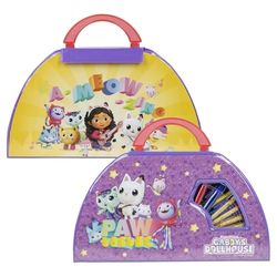 CERDÁ LIFE'S LITTLE MOMENTS Unisex Kid's Gabby's Poppenhuis 50 Stuk Kleurset Etui, Veelkleurig, Standaard, Meerkleurig, Eén maat