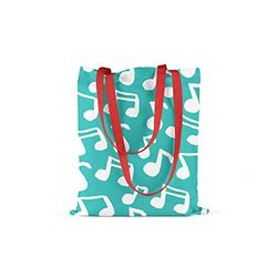 Bonamaison, 100% Algodón Bolso De Mano Impreso, Bolso de la Compra Reutilizable, Bolso De Compras, Ecológico, Plegable, Bolso de Tela de Lona con Asas Rojas, 34X40 Cm - Fabricado en Turquía