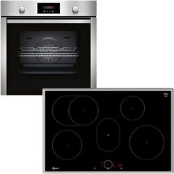 Neff Kit BX48PI composé d'un four encastrable avec CircoTherm 60x60 cm INOX N30 et T58SHF1L0 80 cm noir avec cadre intégré N 70