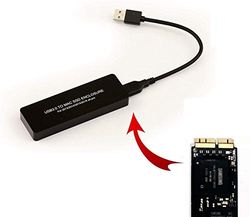 KALEA-INFORMATIQUE © - Behuizingsconverter voor Mac SSD 2013/2014 AHCI Type 12+16 pin naar USB 3.0 (USB3 GBps) - MD711 MD712 MD760 MD761 ME864 ME865 ME866 ME293 ME294 ME874 ...
