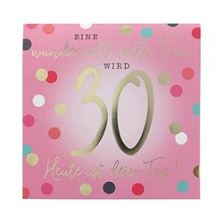 Depesche 0011694-003 Pop-up wenskaart voor de 30e verjaardag vouwkaarten met muziek, lichtelementen en een originele spreuk, verjaardagskaart incl. envelop, formaat 15,5 x 15,5 cm