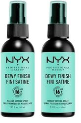 NYX Professional Makeup Setting Spray, Long Lasting Formula, Fixing, Lightweight, Vegan Formula, Dewy Finish, 60 ml (Pack of 2)