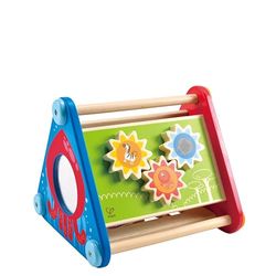 Hape Caja de Actividades Llévame Contigo | Juguete Educativo de 5 Lados | Incluye Engranajes, Laberinto y Bloques | para Niños de 10 Meses+