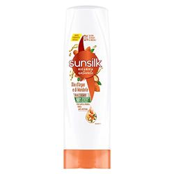 Sunsilk, Balsamo Olio d’Argan e di Mandorle, Balsamo per Capelli Fragili e Sciupati, Formula Nutriente e Rinforzante, con Olio d'Argan e Olio di Mandorle Biologico, Senza Siliconi, 350ml